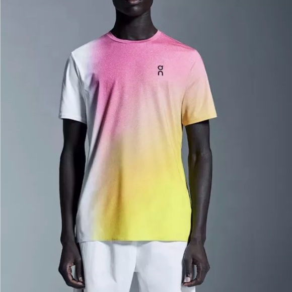 NWT On Cloud Tennis Court Shirt White Lime Mens EXTRA LARGE XL Shelton Fonseca - Picture 1 of 2